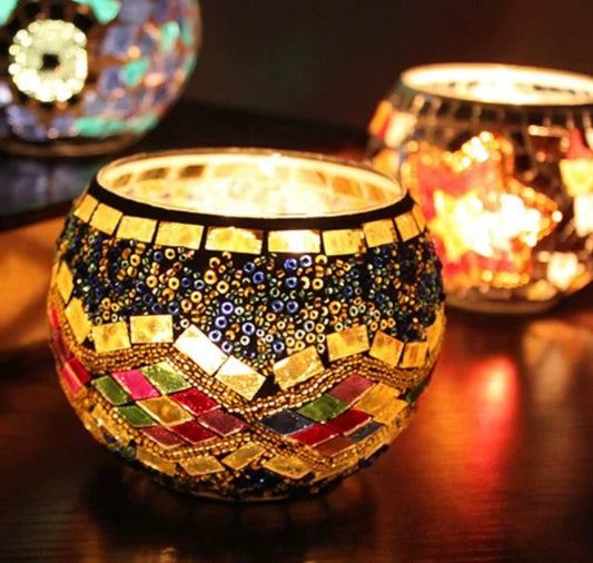 DUA organic 土耳其馬賽克燈工作坊（蠟燭台Candle Holder) w10 x h8cm