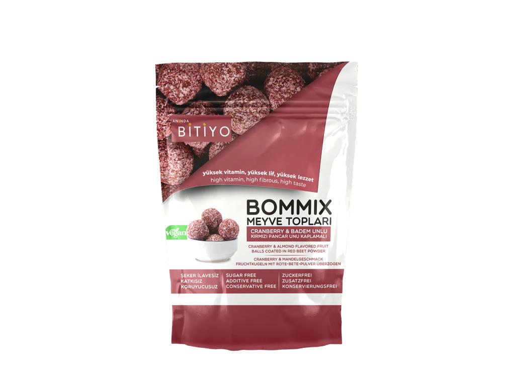 BOMMIX 能量球-紅莓杏仁味-紅菜頭外層Enery Ball Cranberry Almond with Red Beetroot Coated